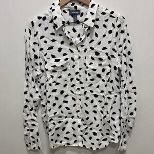 Modcloth Black and White Patterned Button Down Shirt